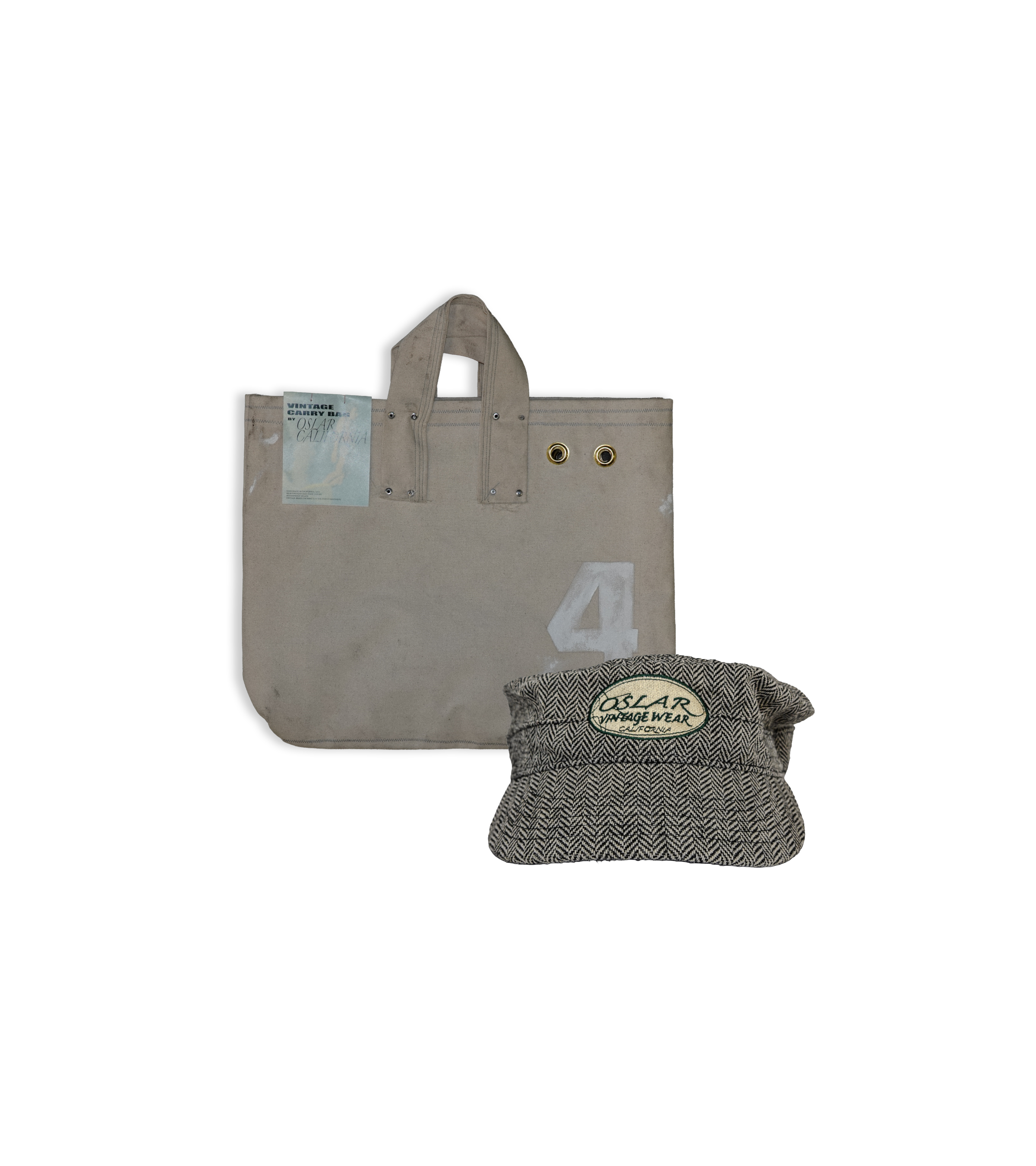 VINTAGE CARRY BAG + VINTAGE ARMY CAP